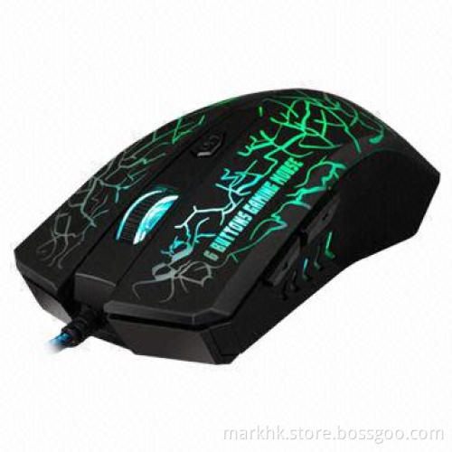 Optical mice with cracked paint surface treatment